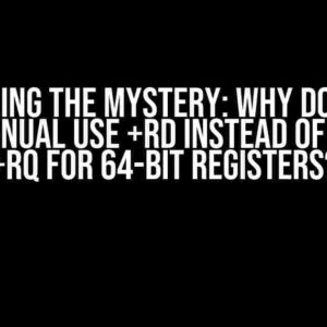 Unraveling the Mystery: Why Does Intel x86 Manual Use +rd Instead of +ro or +rq for 64-bit Registers?